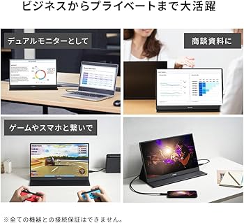 Amazon.co.jp: アイリスオーヤマ モニター 15.6インチ 薄型 ポータブル