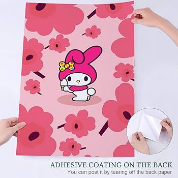 Amazon.co.jp: マイメロディ 花柄 ピンク ポスター 絵画 インテリア