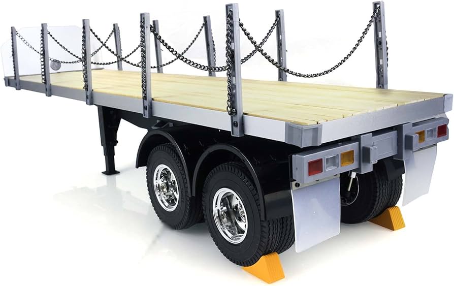 Amazon.com: wheelfun US in Stock, RC Tractor Flatbed Semi Trailer