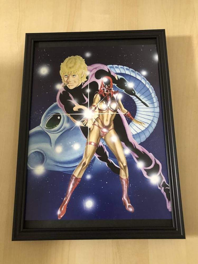 Amazon | kj 額装品 寺沢武一 コブラ 貴重イラスト A4サイズ額入り