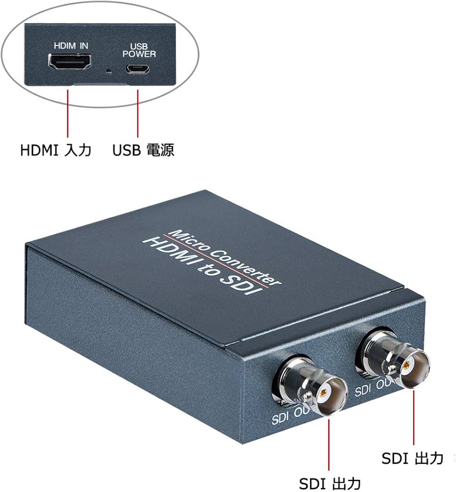 Amazon | HDMI to SDI コンバーター 1080p @60Hz HDMI to 3G-SDI/HD