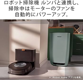 Amazon | ルンバと連携 空気清浄機 Klaara p7 Pro グリーングレー アイ