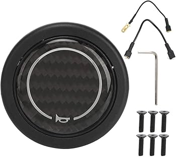 Amazon | ホーンボタン カーボンファイバー ホーンプッシュボタン