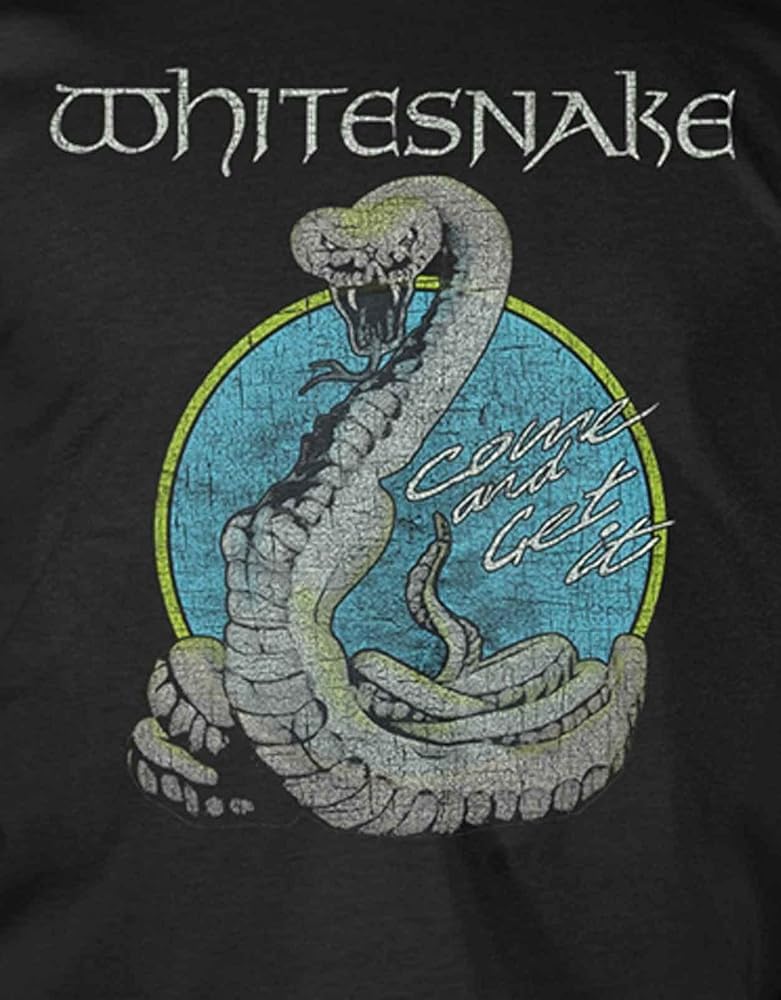 Amazon | Whitesnake T Shirt Circle Snake Band Logo 新しい 公式