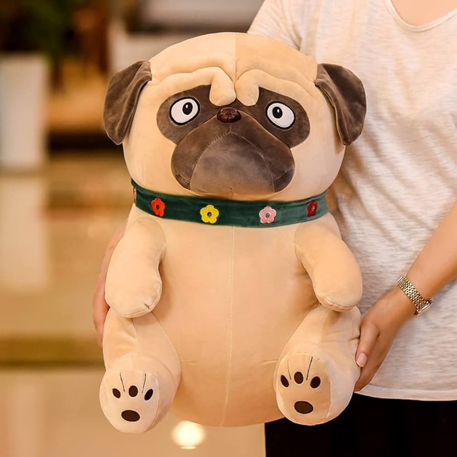 Amazon｜ぬいぐるみ 犬 パグ 抱き枕 昼寝クッション 洗える 縫いぐるみ