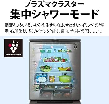 Amazon.co.jp: シャープ 6ドア 429L 冷蔵庫 SJ-MF43K-H 幅65.0cm 奥行