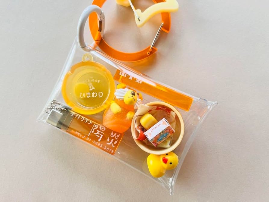 Amazon | ガチャ詰めポーチ イエローオレンジケーキオーナメント