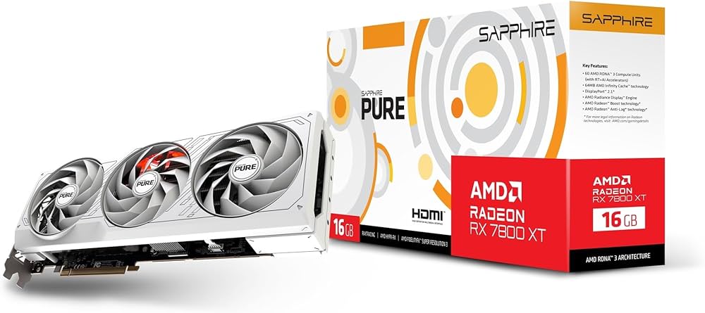 Amazon | SAPPHIRE PURE Radeon RX 7800 XT GAMING OC 16GB GDDR6 3