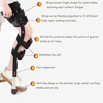 Amazon.co.jp: ハンズフリー松葉杖、痛みのない膝松葉杖、男性用