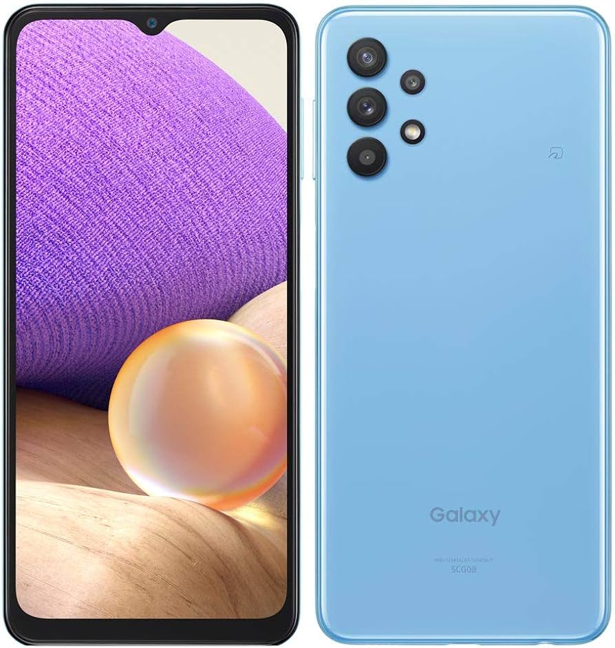 Amazon | SIMフリー au Galaxy A32 5G SCG08 [オーサムブルー