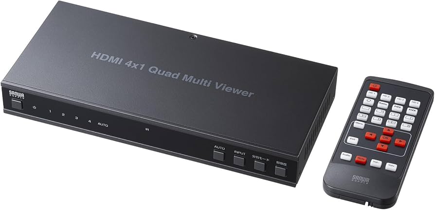 Amazon.co.jp: サンワサプライ 4入力1出力HDMI画面分割切替器 4K/60Hz