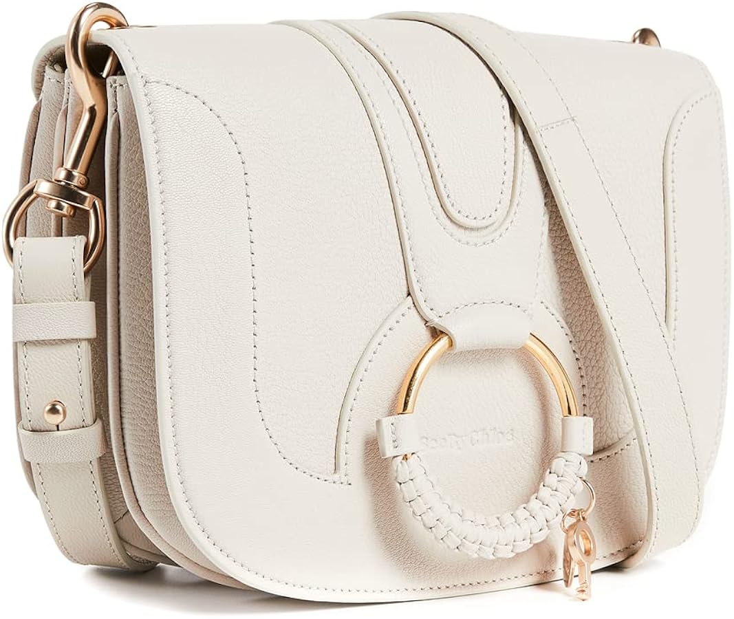 SEE BY Chloé Women's Hana Small Saddle Bag, Cement Beige, Off