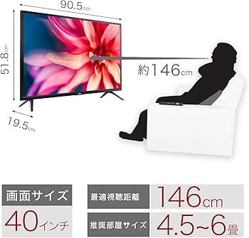 Amazon.co.jp: 【Amazon.co.jp 限定】TCL 40S516 40インチ フル
