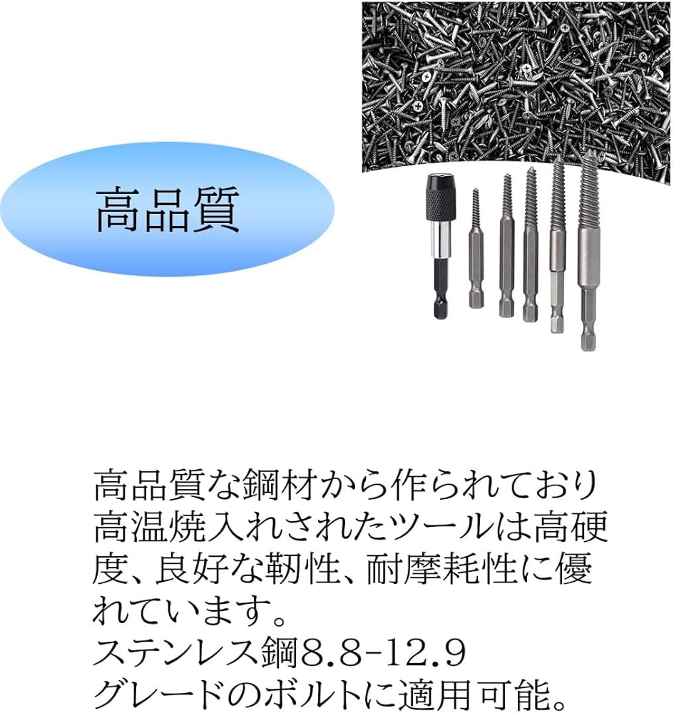 Amazon.co.jp: EINEY スクリューエキストラクター ネジ抜き 折れた