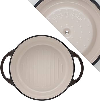 Amazon｜バーミキュラ 鋳物ホーロー鍋 22cm パールブラウン 無水調理