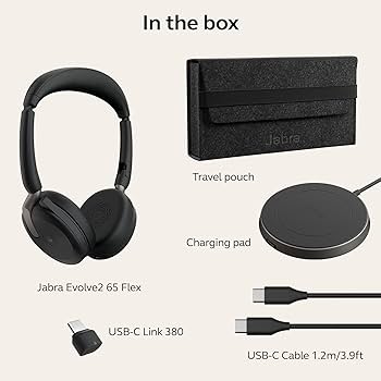Amazon.com: Jabra Evolve2 65 Flex Stereo Headset with Bluetooth