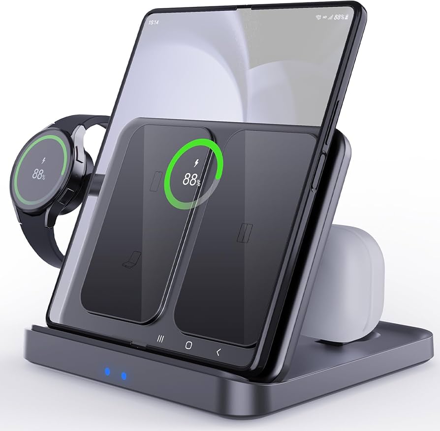 Amazon.co.jp: BRIMFORD ワイヤレス充電器 Galaxy Watch充電器 3in1