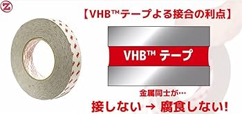 Amazon | 3M 超強力両面テープ VHB 接合維新 構造用接合テープ BR-12