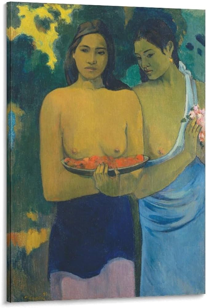 Amazon.co.jp: Paul Gauguin ポールゴーギャン二人のタヒチ女性 印刷