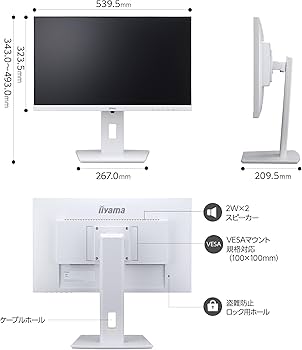 Amazon.co.jp: iiyama モニター ディスプレイ 23.8インチ フルHD IPS