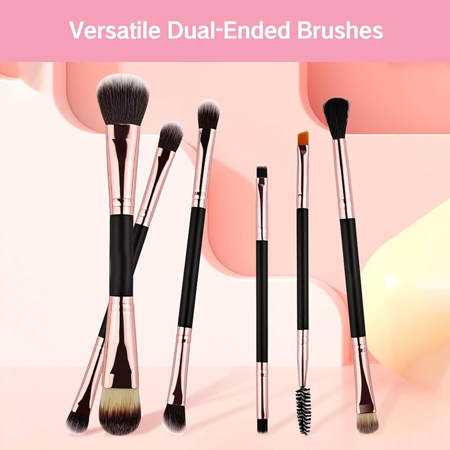 Amazon.co.jp: YAFIYGI 6個 両面メイクアップブラシ アイシャドウ