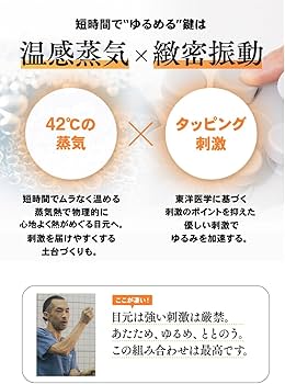 Amazon | STEADY 蒸気アイウォーマー 【42°Cの蒸気×タッピング刺激