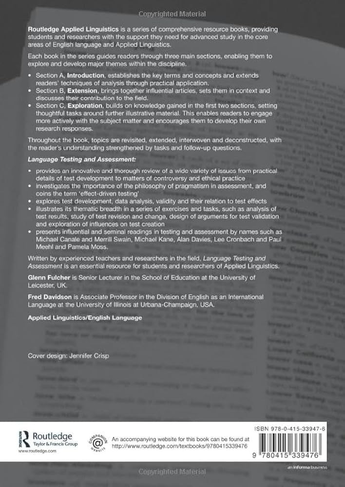 Amazon | Language Testing and Assessment (Routledge Applied