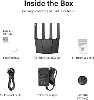 Amazon.com: GL.iNet GL-BE9300 (Flint 3) Tri-Band WiFi 7 Router
