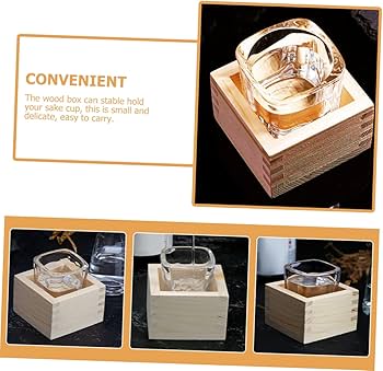 Amazon.co.jp: Zerodeko 2個入り 箱 酒木箱 四角い酒器 日本酒