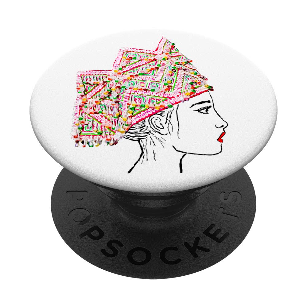 Amazon.com: Hmong princess hat PopSockets PopGrip: Swappable Grip