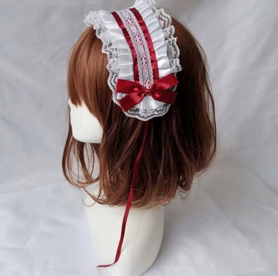 Amazon.co.jp: ヘッドドレス 赤 リボン ロリータ ゴスロリ