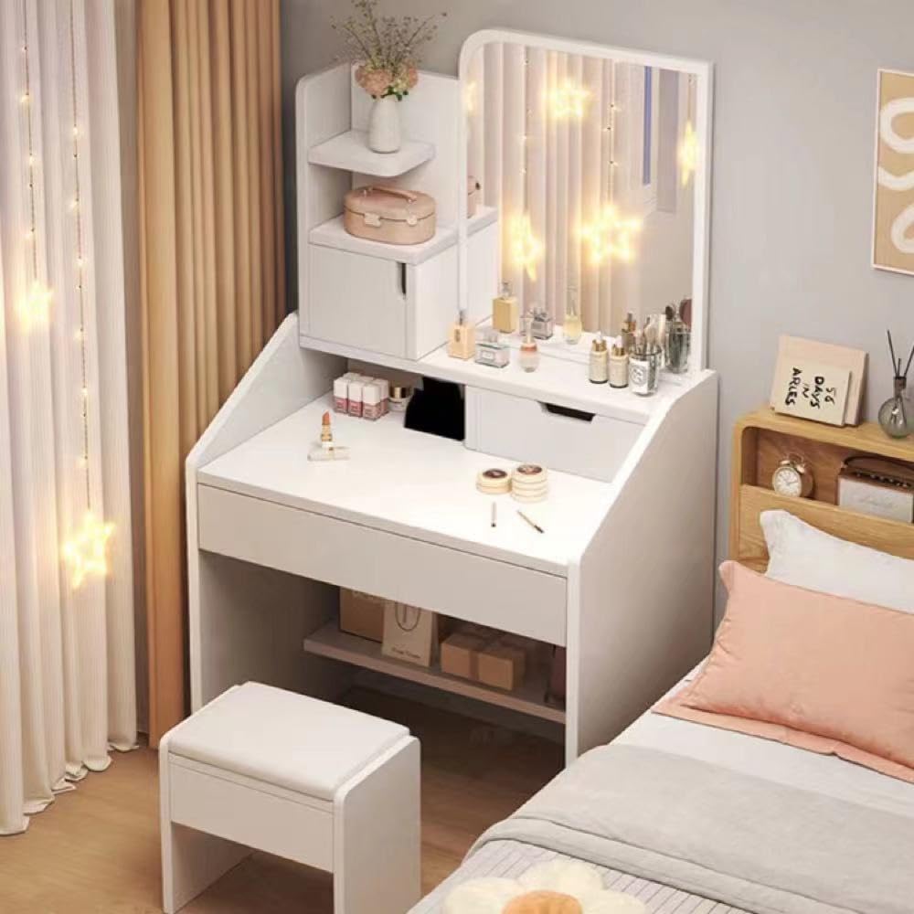Amazon｜UKewei ドレッサー 化粧台 鏡台 梳妆台 化妆台 化妆桌｜鏡台