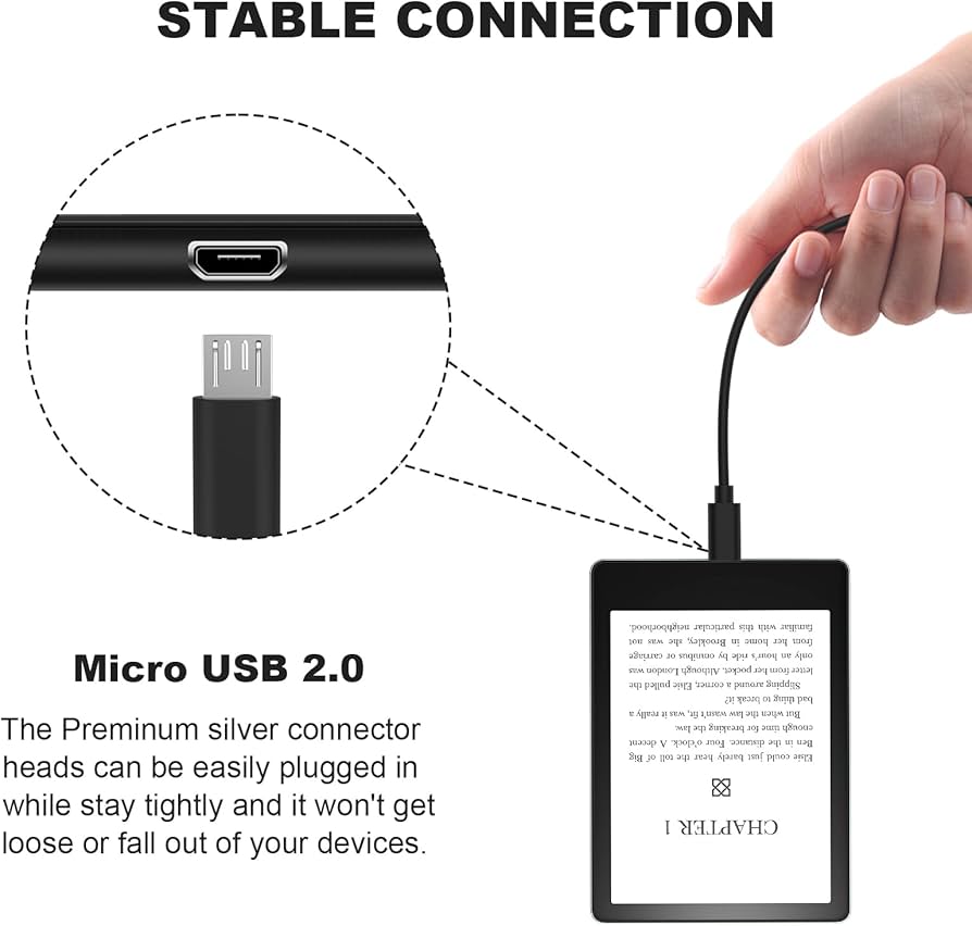 Amazon.co.jp: 6フィート USB to Micro-USBケーブル 旧型Kindle電子