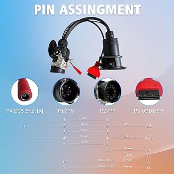 Amazon | ISO 7638 7ピン (EBS/ABS) アダプター トレーラー トラック