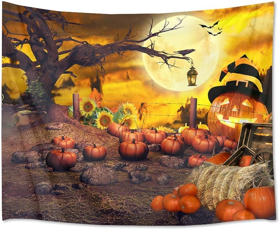 Amazon.co.jp: LB ハロウィン タペストリー おしゃれ 壁掛け 風景