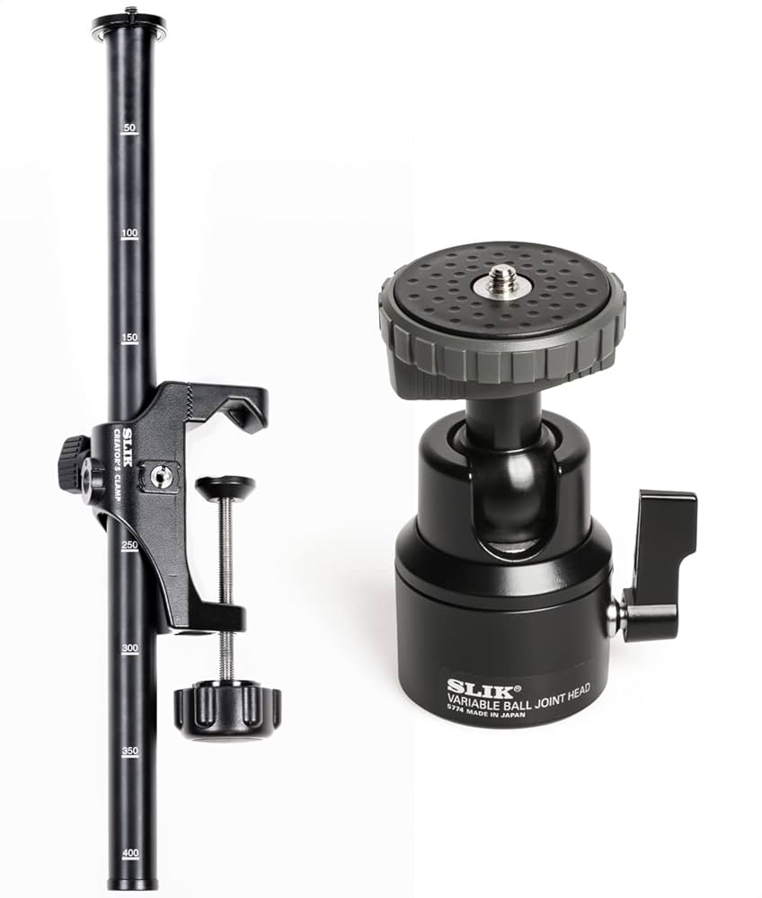 Amazon | スリック 三脚アクセサリ クリエイターズクランプ + 自由雲台