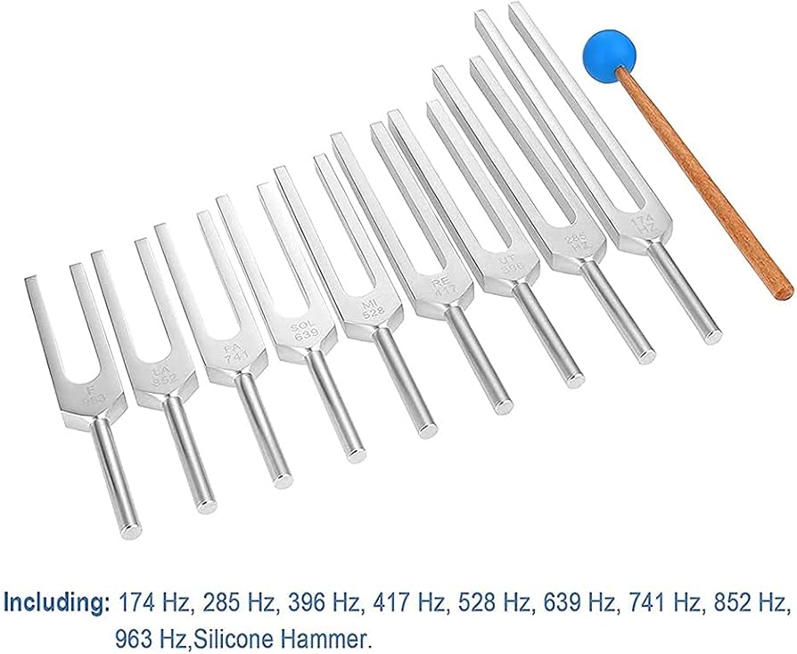 Amazon.co.jp: 音叉セット、9個174/285/396/417/528/639/741/852