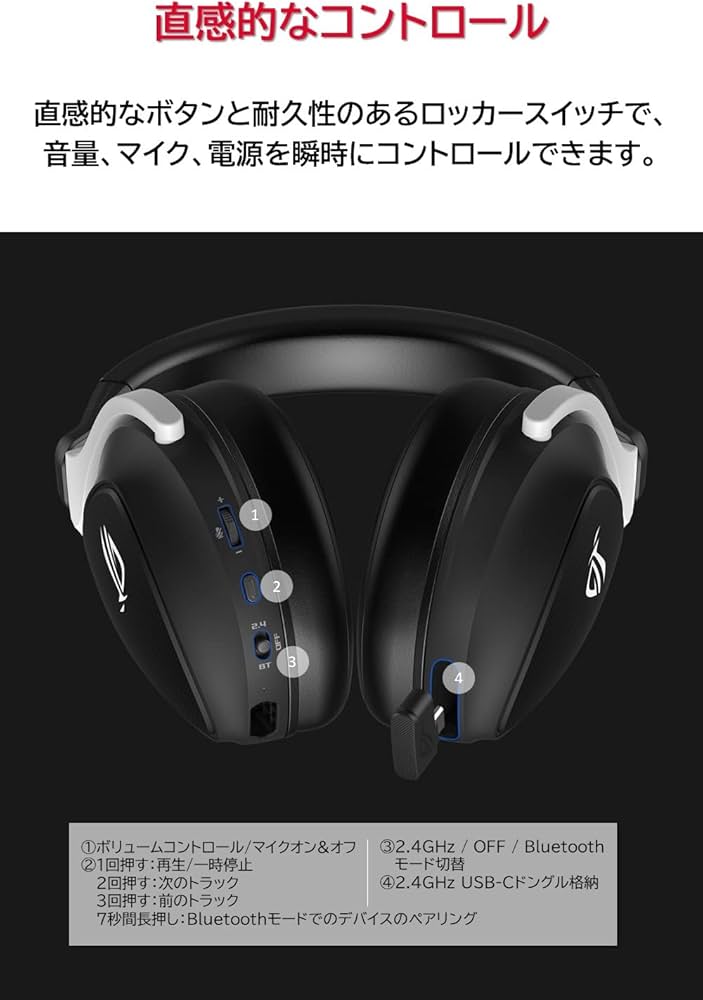 Amazon.co.jp: ASUS ゲーミングヘッドセット ROG Delta S Wireless (AI