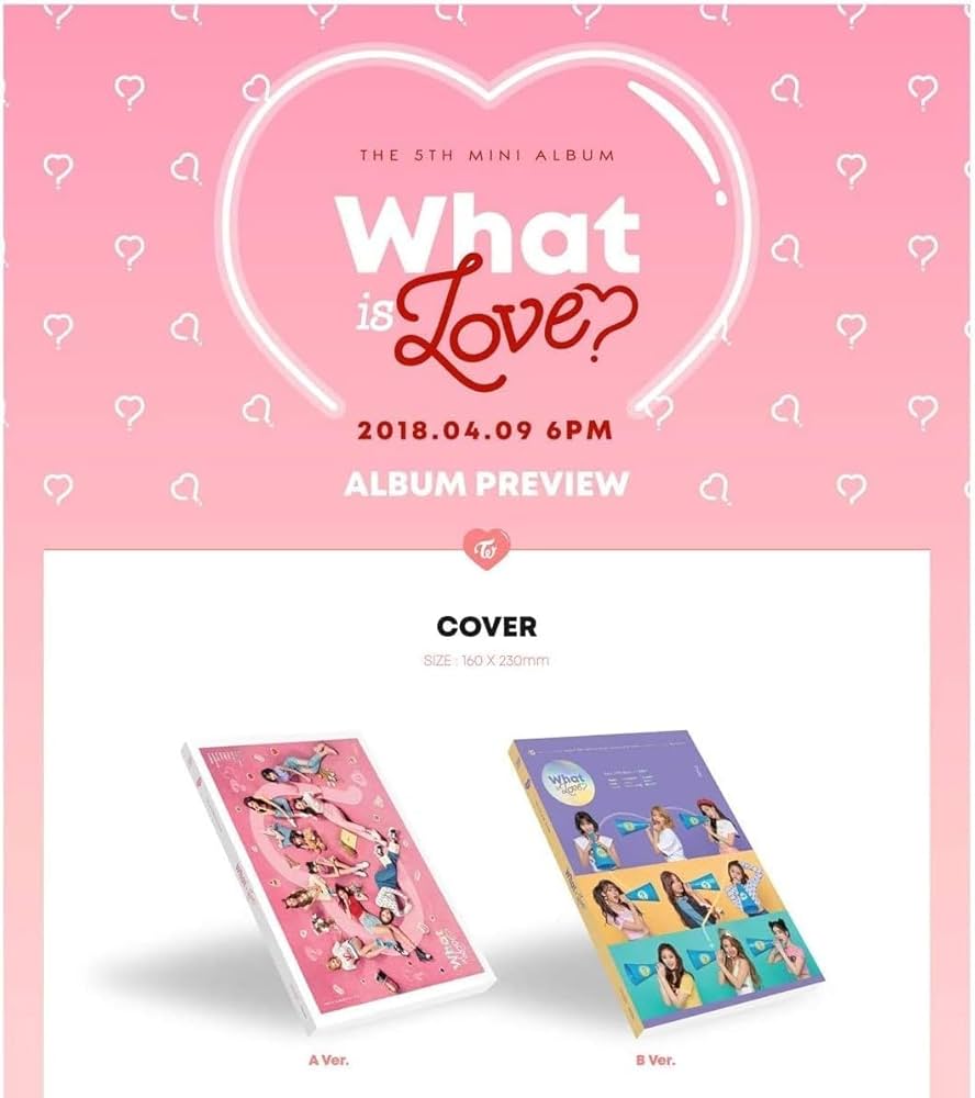 TWICE [WHAT IS LOVE?] 5th Mini Album Random Ver CD+P.Book+Card+