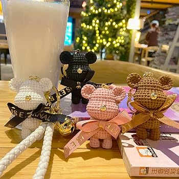 Amazon.co.jp: 【TERA】キーホルダー ベア くま クマ 熊 リボン 鈴