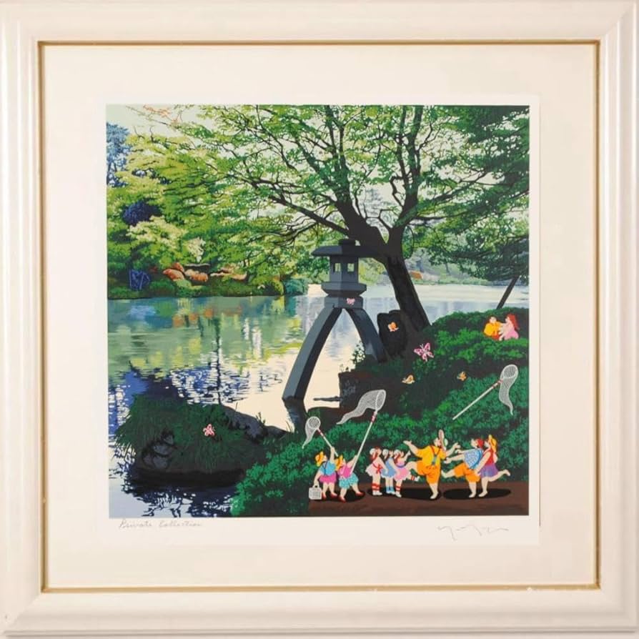 Amazon.co.jp: ヒロ・ヤマガタ 兼六園 インテリア 絵画 風景画 石川県