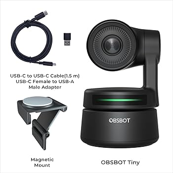 Amazon.com : OBSBOT Tiny 1080P PTZ Webcam with AI Tracking, Auto