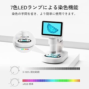 Amazon.co.jp: Beaverlab 顕微鏡 1600倍拡大 4インチIPSスクリーン