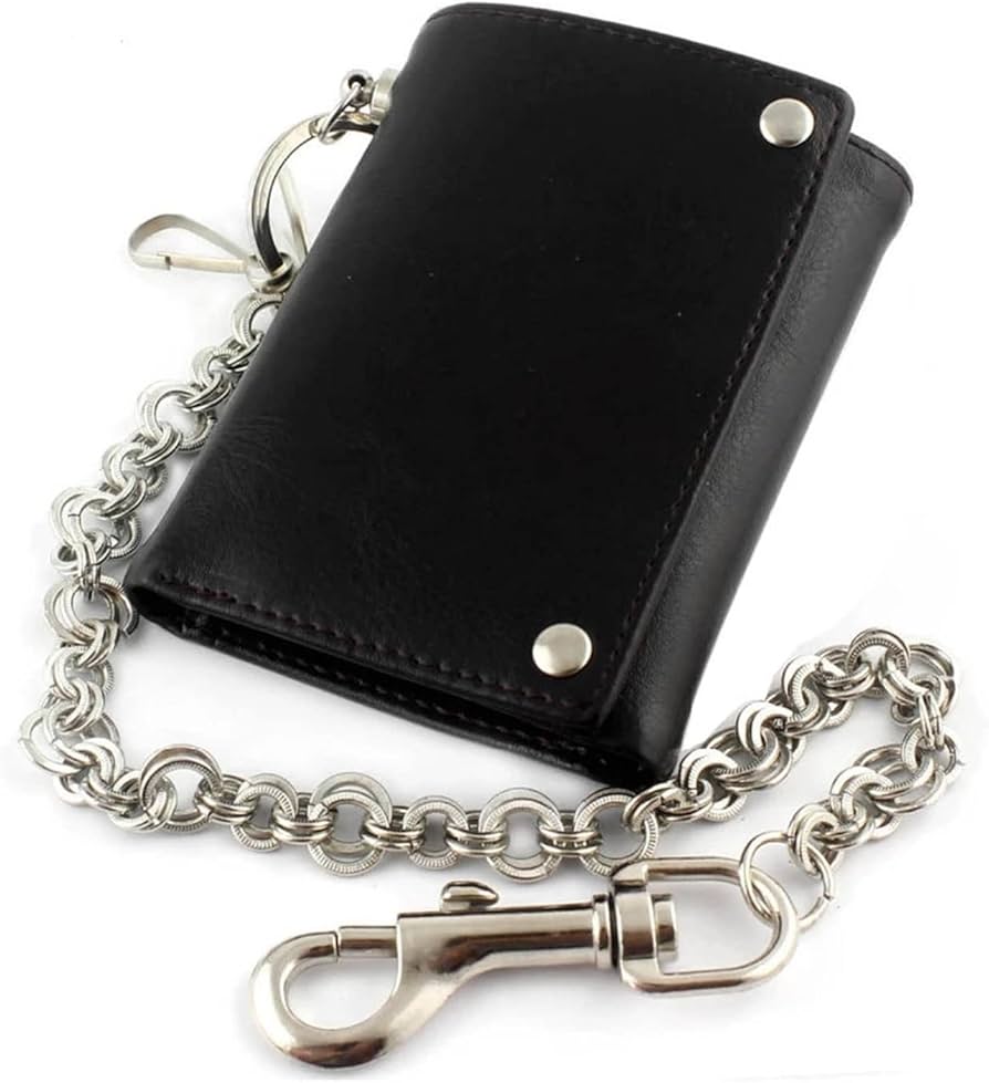 Amazon.co.jp: 財布 メンズ チェーン ウォレット トリプル レザー