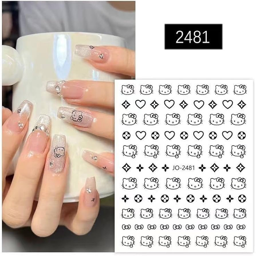 Amazon.co.jp: ネイルシール 6枚入 キティ Kitty ネイルパーツ ネイル