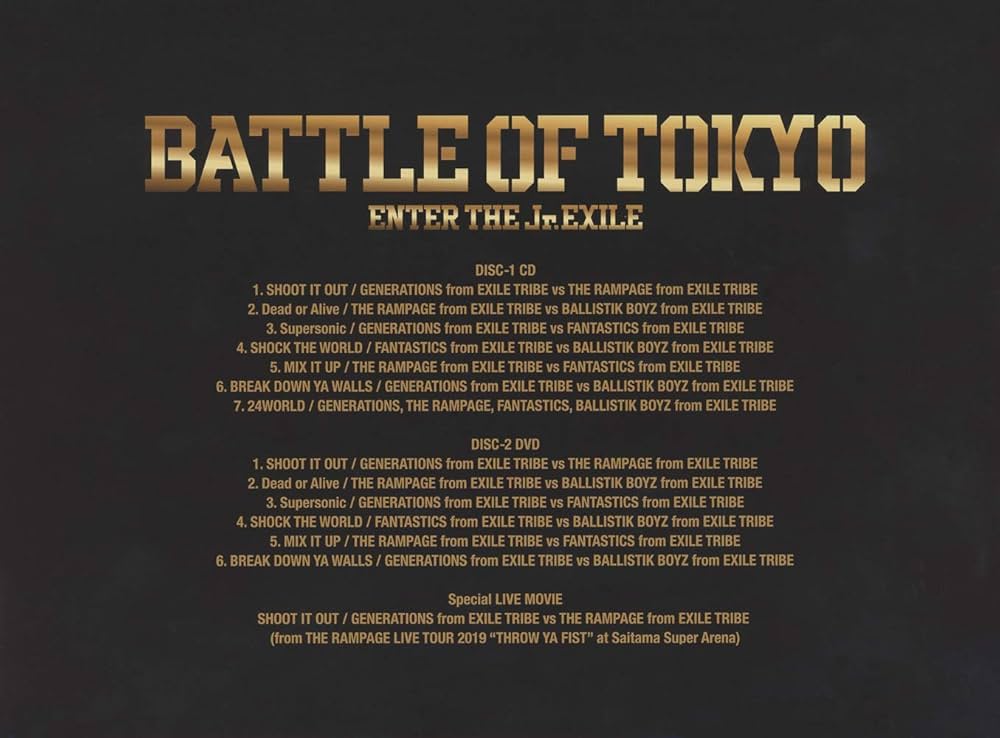 Amazon.co.jp: BATTLE OF TOKYO ~ENTER THE Jr.EXILE~(CD+DVD+PHOTO