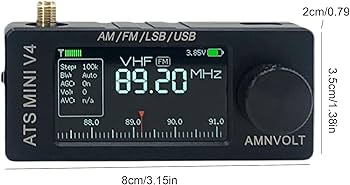 Amazon.co.jp: AMNVOLT V4 ATS MINI ラジオ IPS スクリーン Si4732 DSP