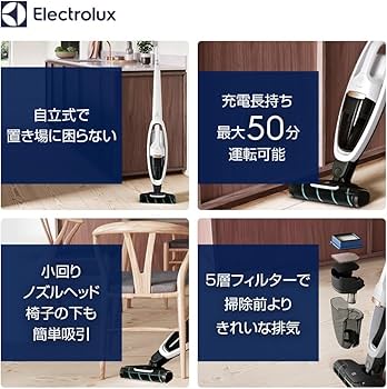 Amazon | エレクトロラックス 掃除機 コードレス スティック Well Q6