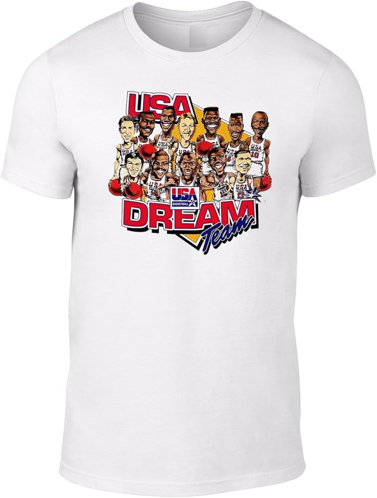 Amazon.com: DTGVirgil White 1992 Dream Team Big Head Style T-shirt