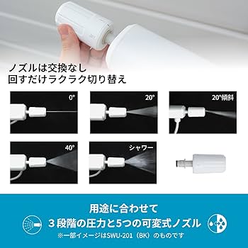 Amazon.co.jp: スパイサー ポケッタブル 高圧洗浄機 PHP-201 (WH